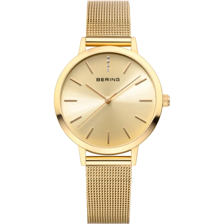 BERING Classic mit gold Zifferblatt