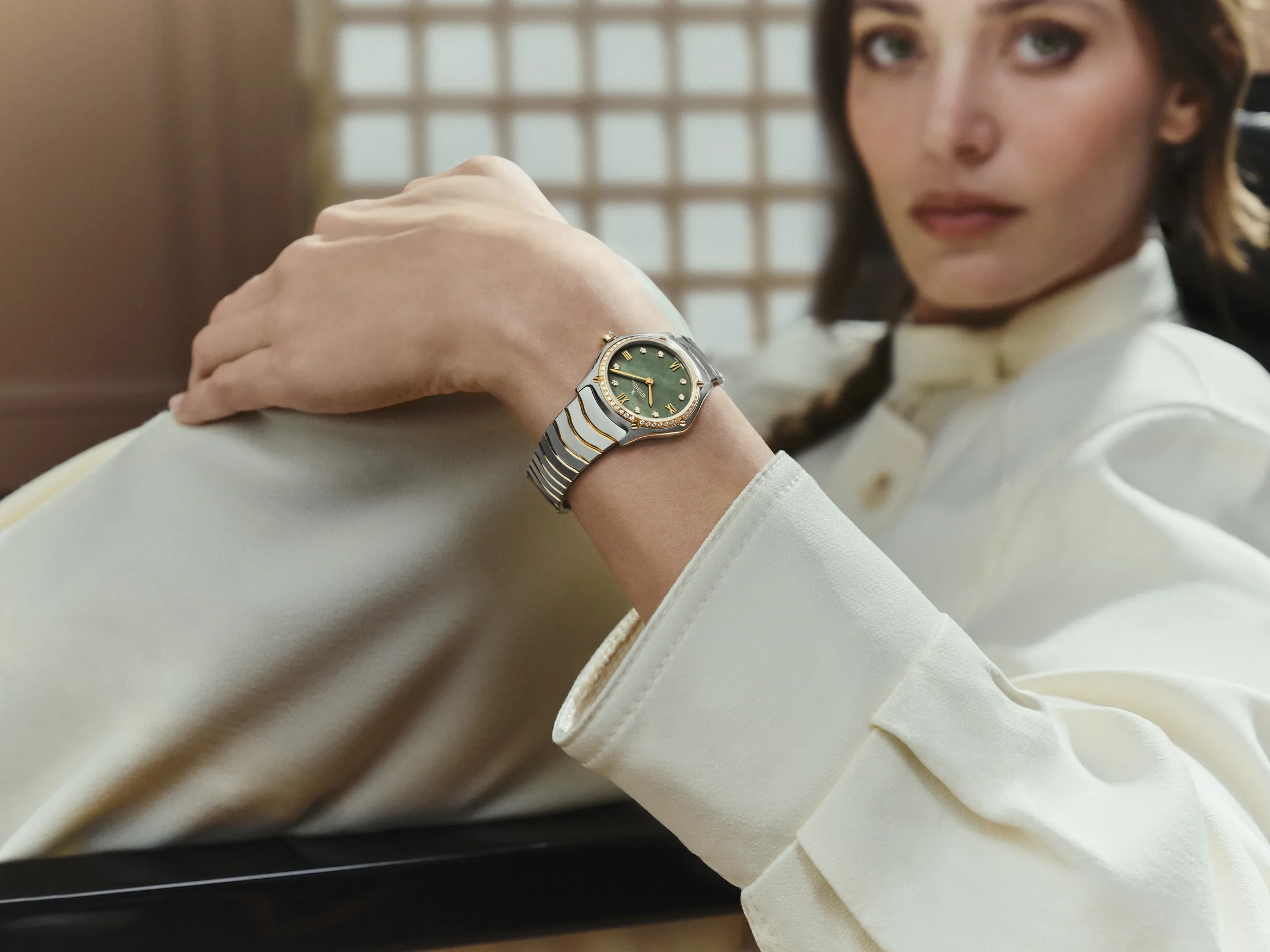 EBEL Sport Classic Sage Green am Handgelenk