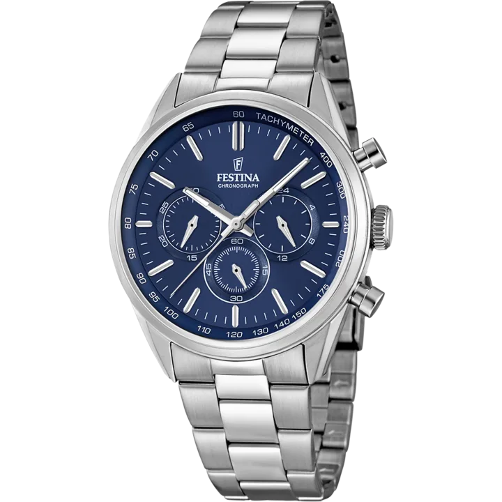Festina Timeless Chronograph mit blau Zifferblatt