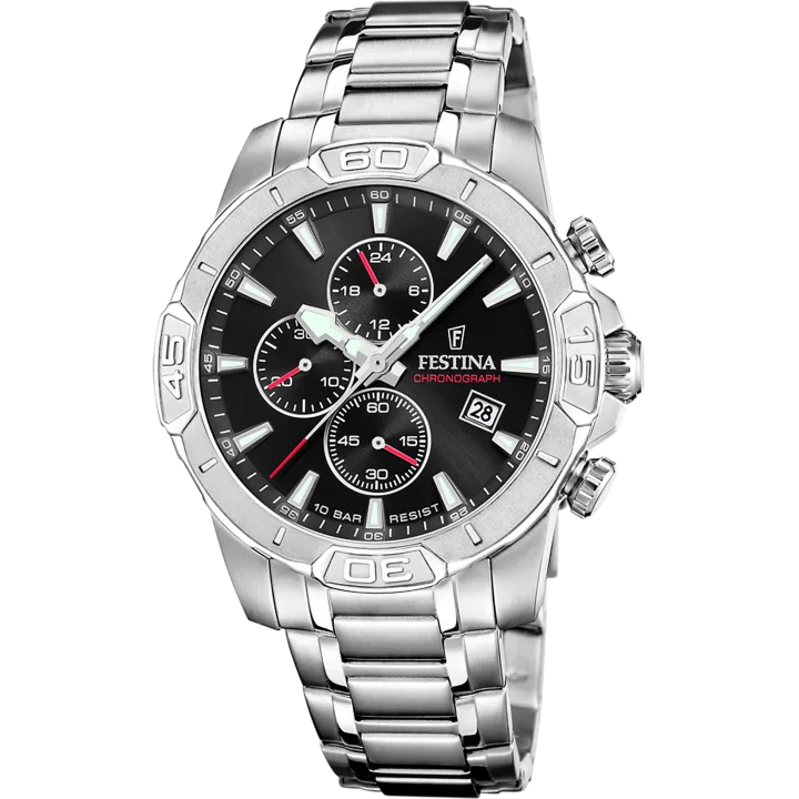 Festina Timeless Chronograph mit schwarz Zifferblatt