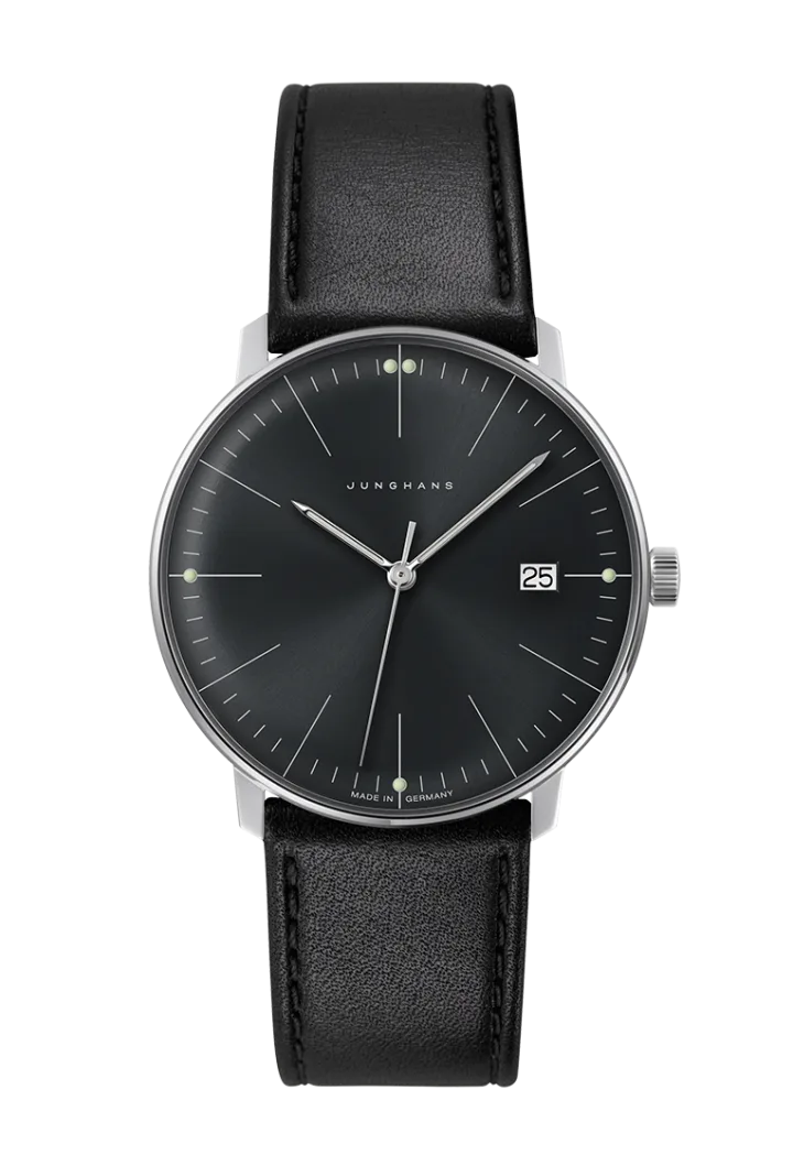 Junghans max bill Quarz mit schwarz Zifferblatt