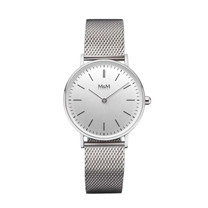 M&M Damenuhr Basic Line 32 mit silber Zifferblatt