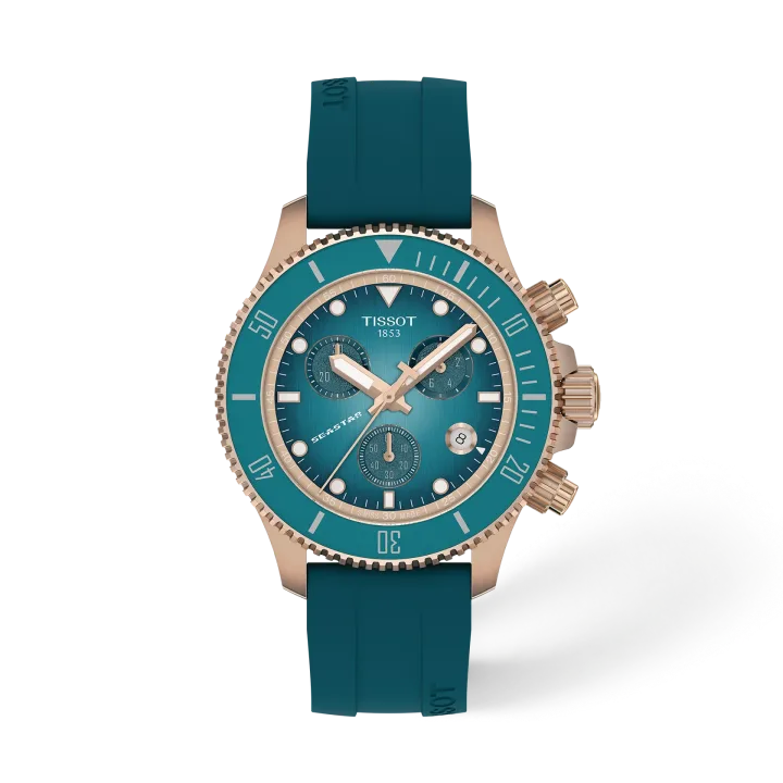 Tissot Seastar 1000 Quartz Chronograph 38mm mit türkis Zifferblatt