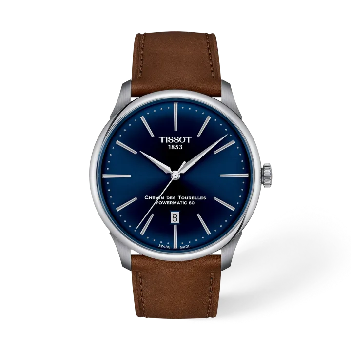 Tissot Chemin des Tourelles 42mm mit blau Zifferblatt