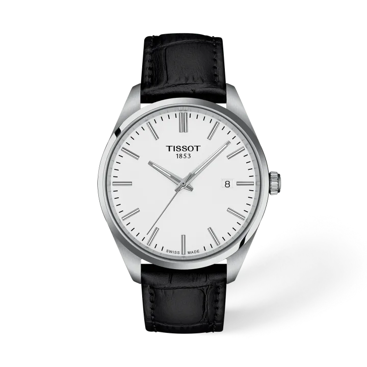 Tissot PR 100 40mm mit weiß Zifferblatt