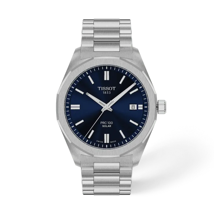 Tissot PRC 100 Solar 39mm mit blau Zifferblatt
