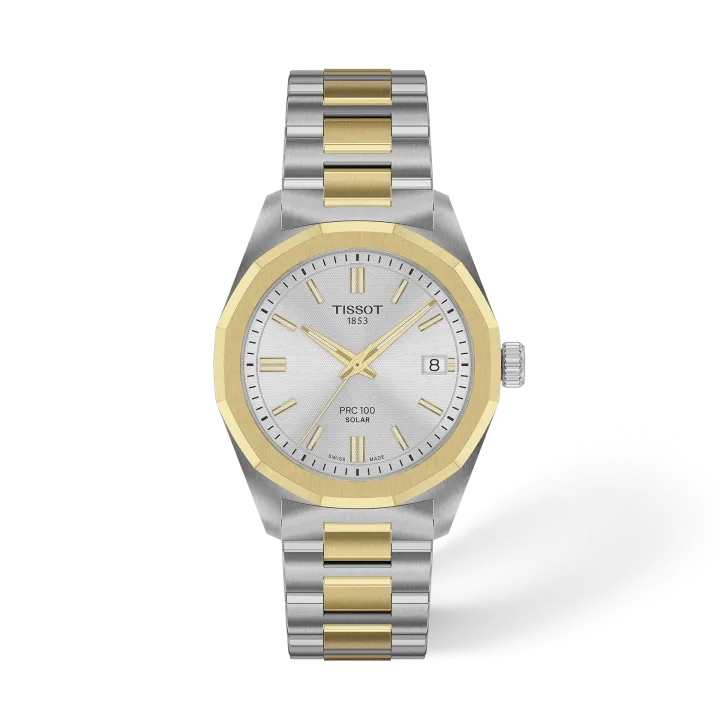 Tissot PRC 100 Solar 34mm mit silber Zifferblatt